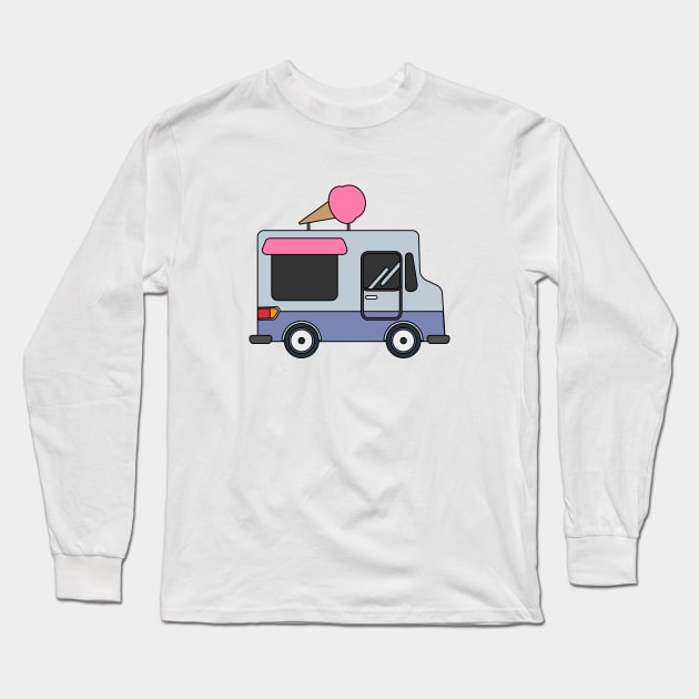 Ice cream truck Long Sleeve T-Shirt by Birdbox